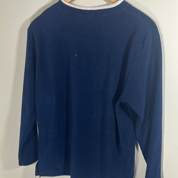 Tigger Winnie the Pooh Classic Blue V-Neck Fleece with Embroidered Logo‎ Vintage - Picture 4 of 4